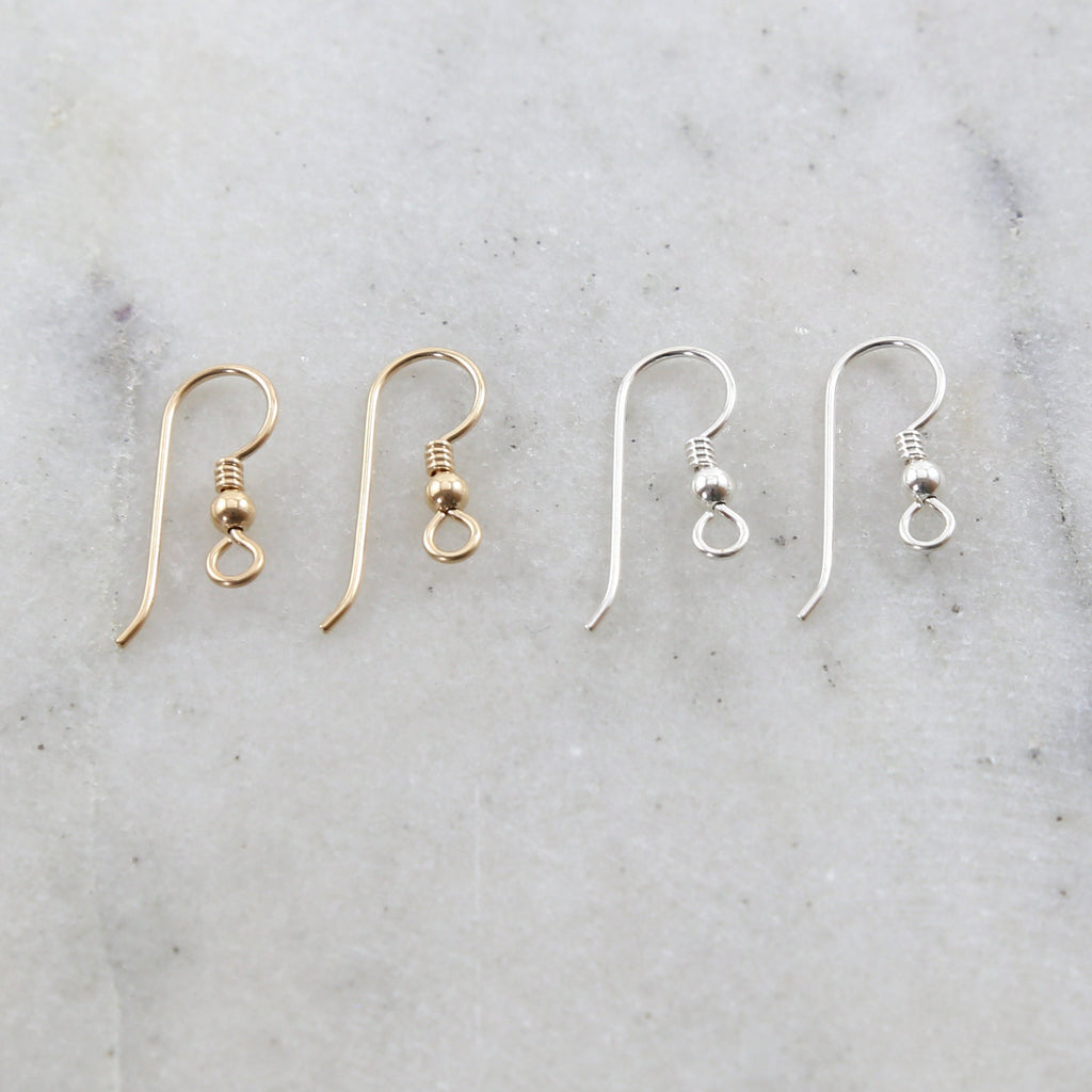 22mmx12mm Sterling Silver or 14K Gold Filled Thick Sturdy French Hook (2pc)