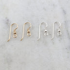 22mmx12mm Sterling Silver or 14K Gold Filled Thick Sturdy French Hook (2pc)