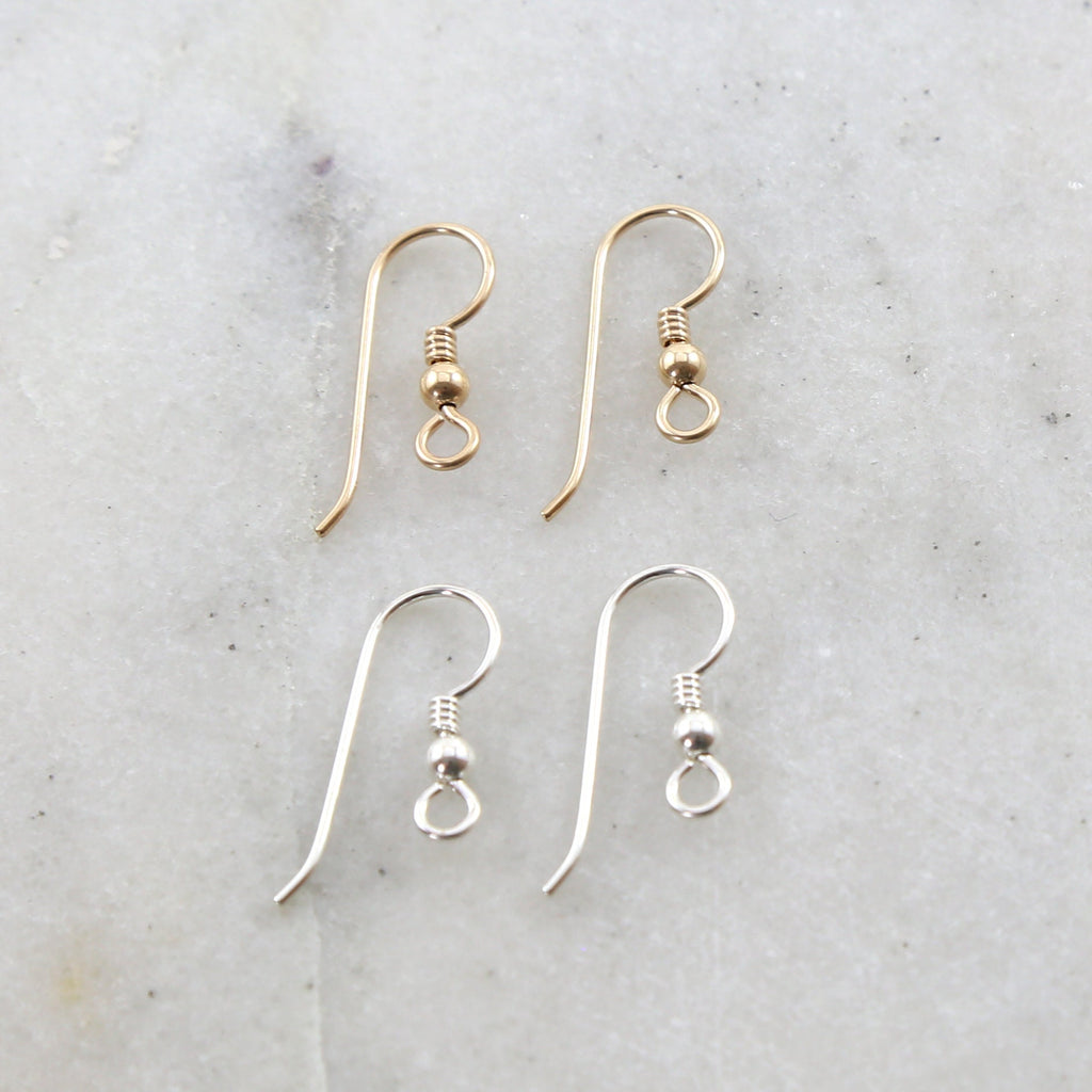 22mmx12mm Sterling Silver or 14K Gold Filled Thick Sturdy French Hook (2pc)