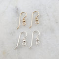 22mmx12mm Sterling Silver or 14K Gold Filled Thick Sturdy French Hook (2pc)