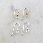 22mmx12mm Sterling Silver or 14K Gold Filled Thick Sturdy French Hook (2pc)
