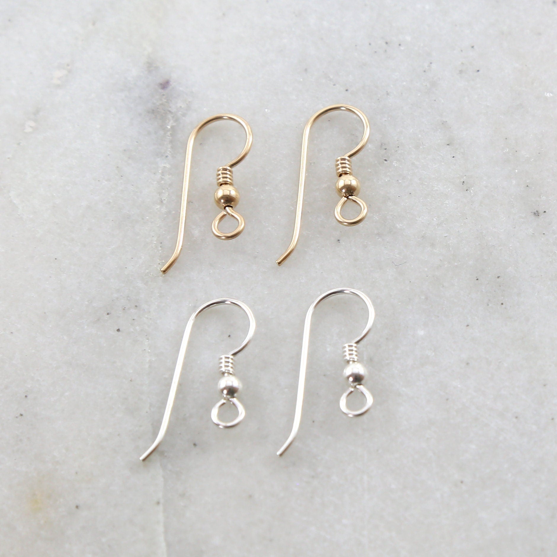 22mmx12mm Sterling Silver or 14K Gold Filled Thick Sturdy French Hook (2pc)