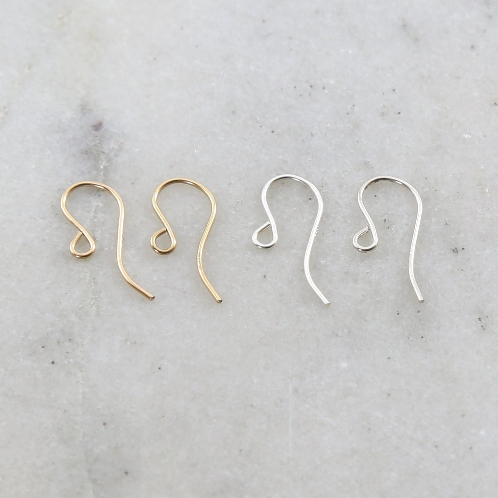 19mmx16mm Sterling Silver or 14K Gold Filled Minimal Ear Wire Earring (2pc)