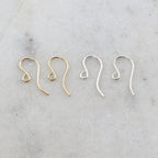 19mmx16mm Sterling Silver or 14K Gold Filled Minimal Ear Wire Earring (2pc)