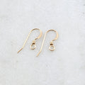 18mmx10mm 14K Gold Filled French Hook Ear Wire with Coil Flattened Edge (2pc)