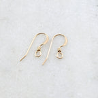 18mmx10mm 14K Gold Filled French Hook Ear Wire with Coil Flattened Edge (2pc)
