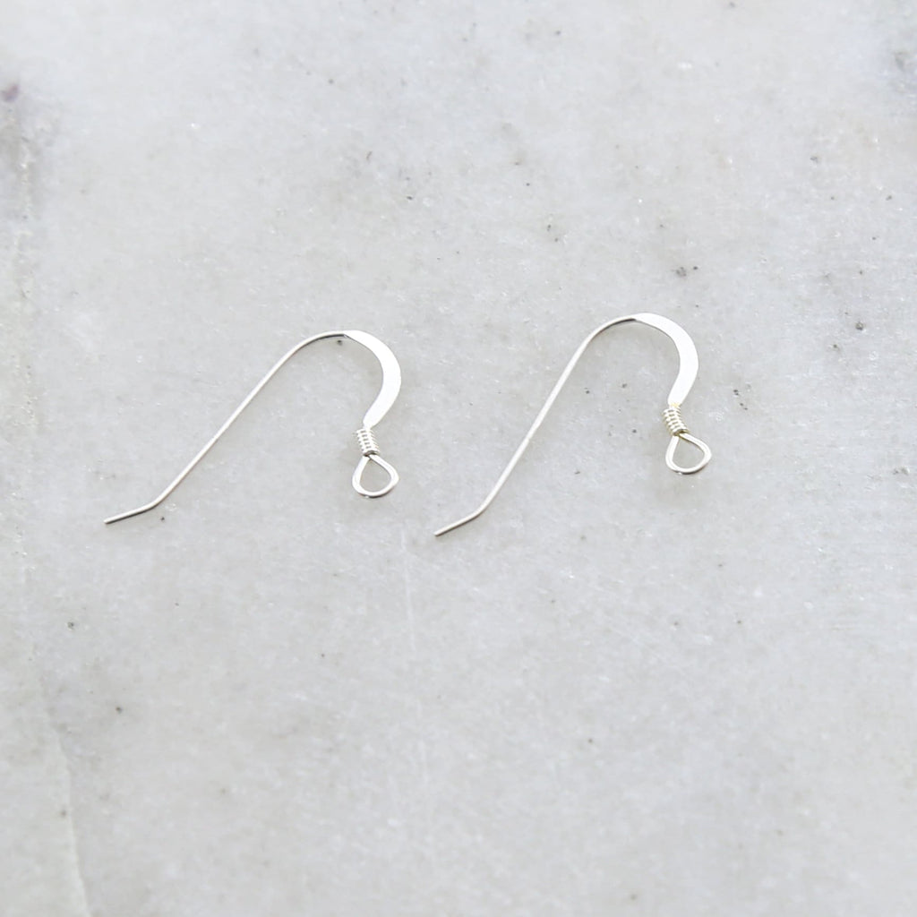 22mmx19mm Sterling Silver French Ear Wire with Coil Ear Wires Earring (2pc)