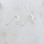 22mmx19mm Sterling Silver French Ear Wire with Coil Ear Wires Earring (2pc)