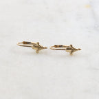 17mmx10mm 14K Gold Filled Large Fleur De Lis Leverback Earring Hooks (2pc)
