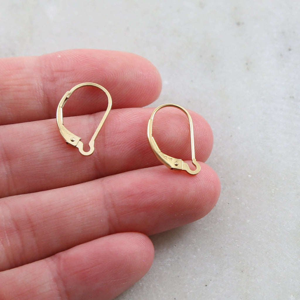 15mmx10mm Sterling Silver or 14K Gold Filled Interchangeable Leverback (2pc)