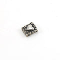 Sterling Silver Swirl Rectangle Heart Bead Charm Love Friendship