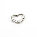 Sterling Silver Open Heart Cut Out Silhouette Charm Love Friendship