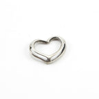 Sterling Silver Open Heart Cut Out Silhouette Charm Love Friendship