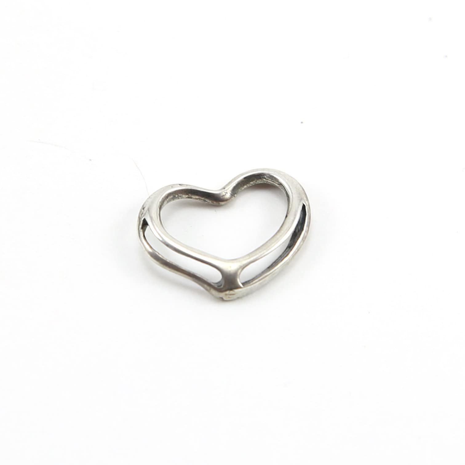 Sterling Silver Open Heart Cut Out Silhouette Charm Love Friendship