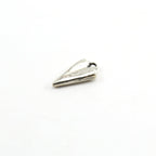 Sterling Silver Thick Sturdy Elongated Heart Charm in Dainty Love