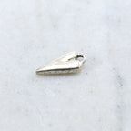 Sterling Silver Thick Sturdy Elongated Heart Charm in Dainty Love