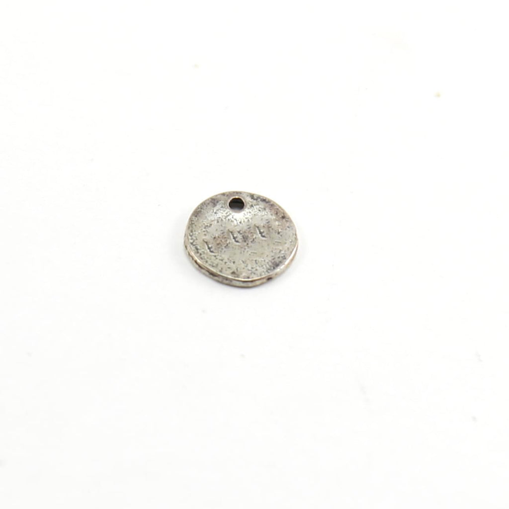 11mm Sterling Silver Heart Imprint Circle Medallion Coin Charm Mother
