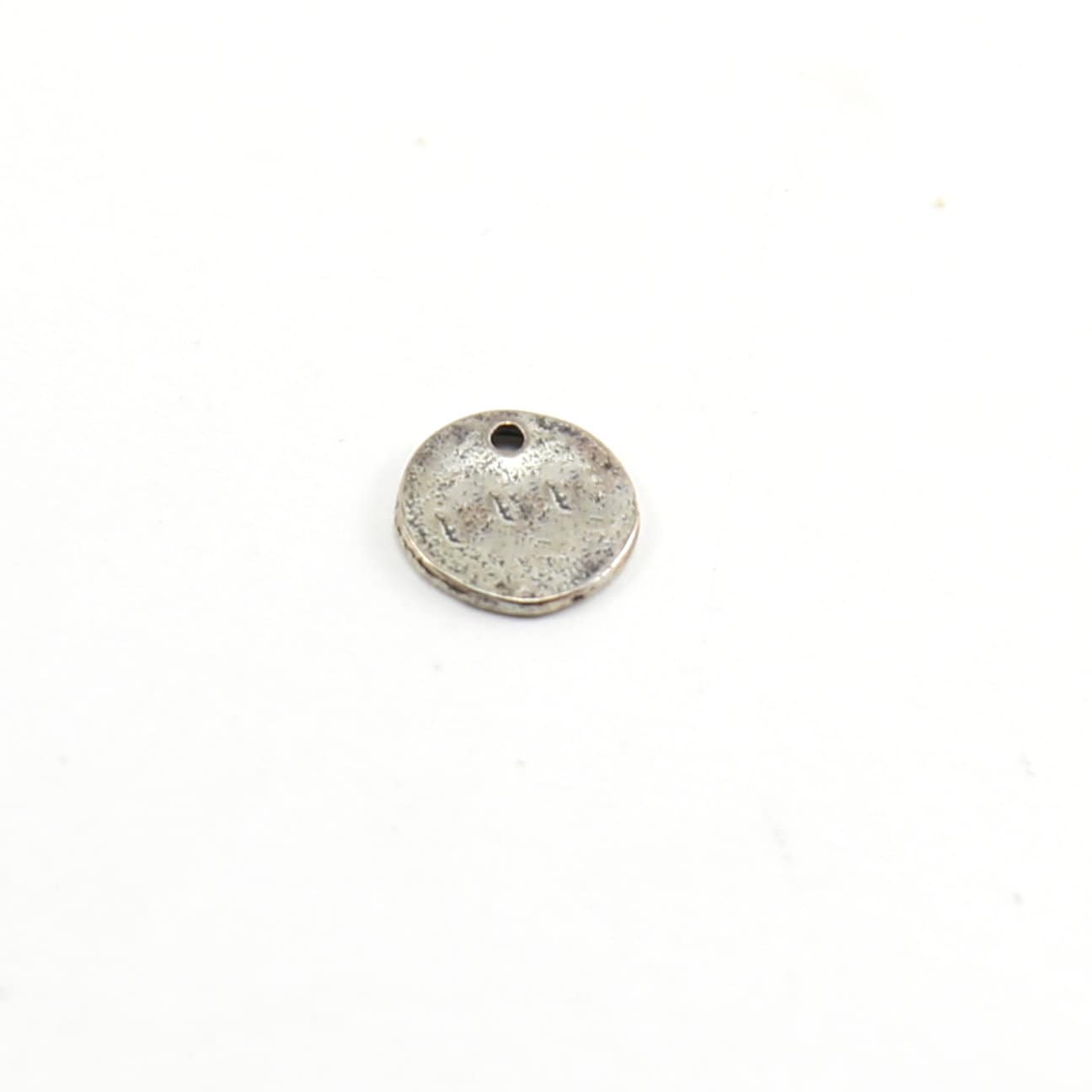 11mm Sterling Silver Heart Imprint Circle Medallion Coin Charm Mother
