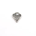 Sterling Silver Lace Imprint Heart Charm Love Sisters Mother Daughter