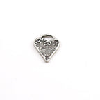 Sterling Silver Lace Imprint Heart Charm Love Sisters Mother Daughter