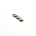 16mm X5mm Sterling Silver Delicate Three Heart Trio Stacked Bar Charm