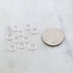 Sterling Silver 8mm 19 Gauge Open Jump Rings Charm Links Findings (10pc) – Silver