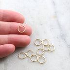14K Gold Filled 8mm 24Gauge Open Jump Rings Charm Links Gold Findings (10pc)