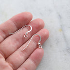 25mmx20mm Sterling Silver Long French Ear Wire with Ball Ear Wires (2pc)