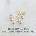 14K Gold Filled 4mm Heavy Weight 18 Gauge Open Jump Rings Charm Links (10pc)