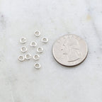 Sterling Silver 4mm Heavy Weight 18 Gauge Open Jump Rings Charm Links (10pc)