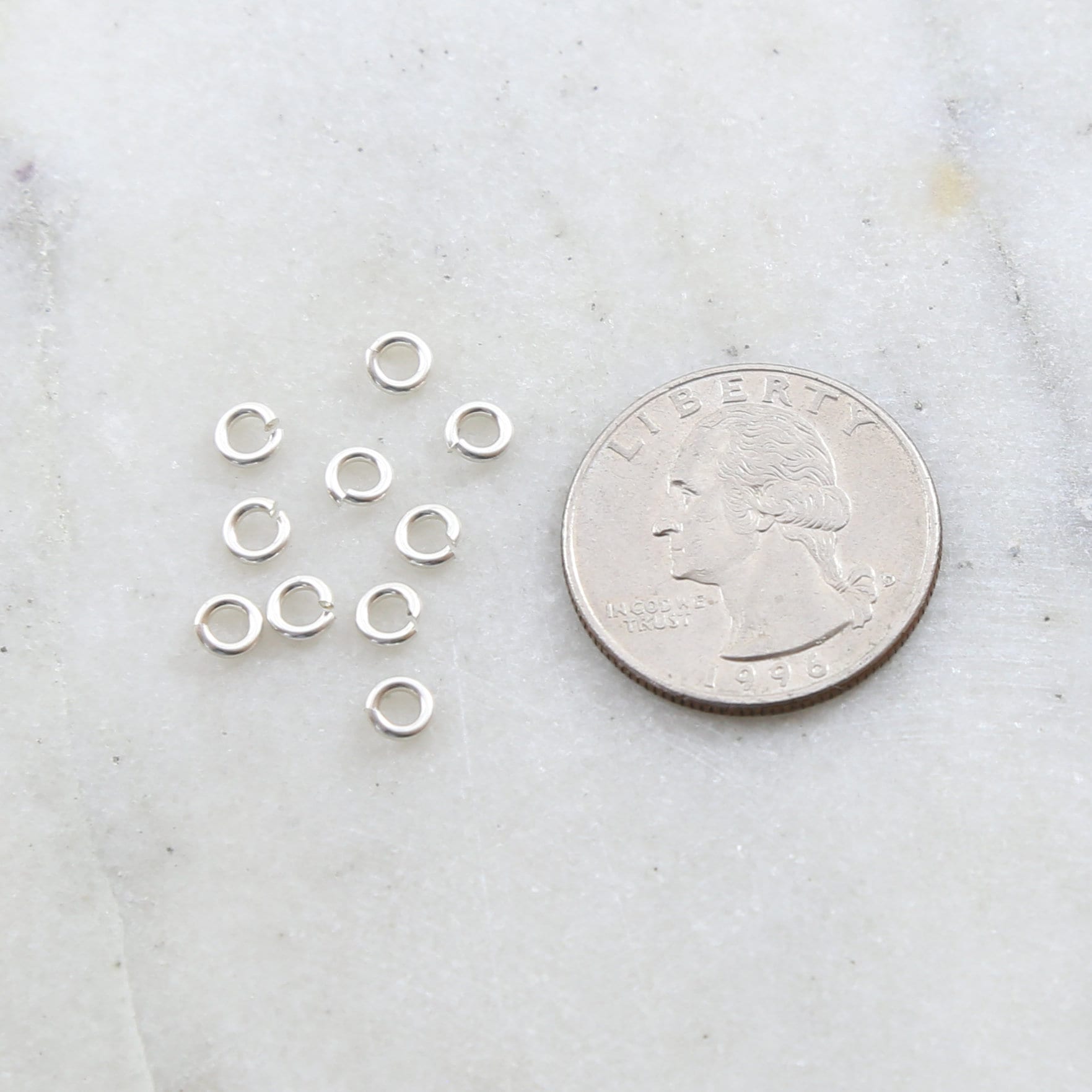Sterling Silver 4mm Heavy Weight 18 Gauge Open Jump Rings Charm Links (10pc)