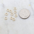 14K Gold Filled 6mm Heavy Weight 18 Gauge Open Jump Rings Charm Links (10pc)