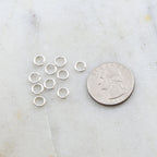 Sterling Silver 6mm Heavy Weight 18 Gauge Open Jump Rings Charm Links (10pc)