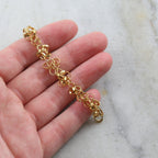 Brass Tiny Dangle Circle Chain in Antique Silver Antique – Sold by the Foot