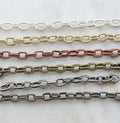 4.5mmx6.5mm Brass Thick Rectangular Double Lined Chain – Sold by the Foot