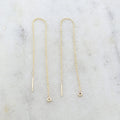 Sterling Silver or Gold Filled Long 4 Inch Chain Threader Dangle (2pc)