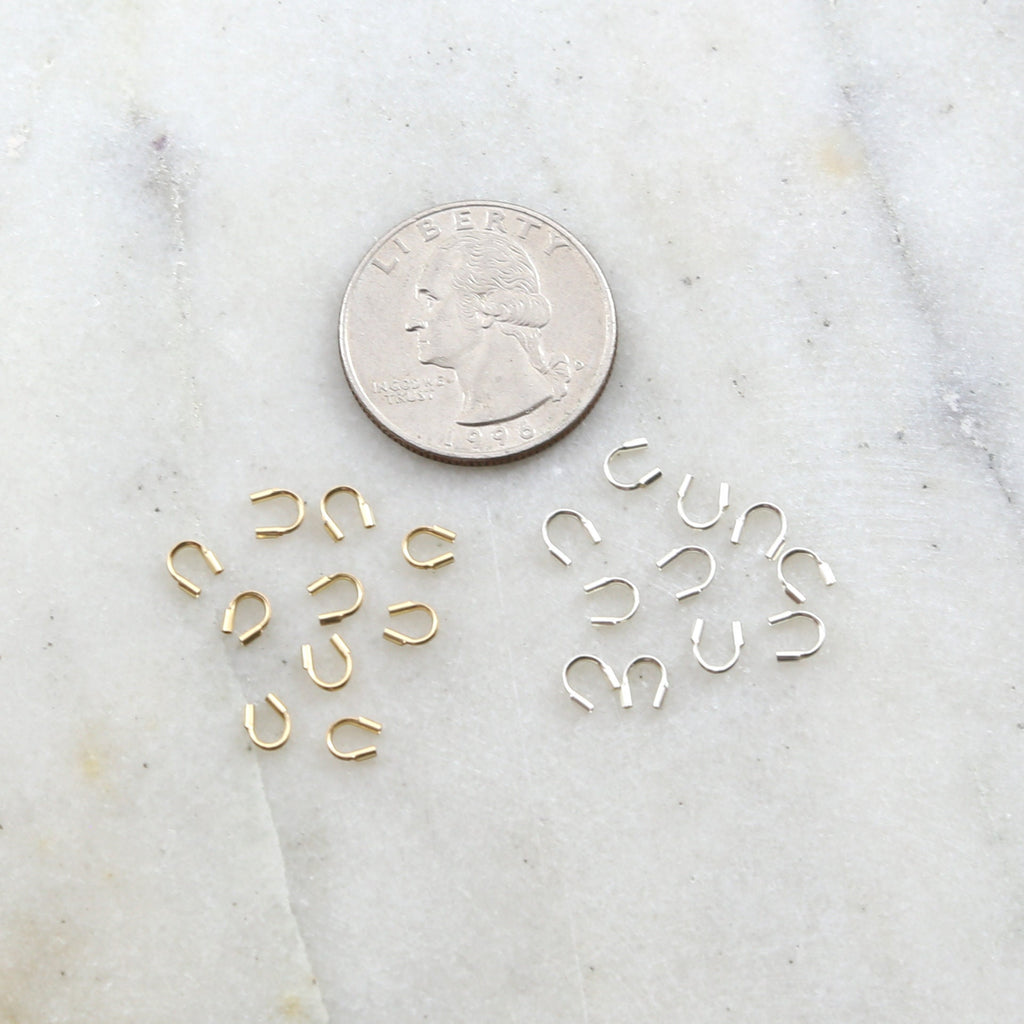 Sterling Silver or 14K Gold Filled Medium Wire Guardian 4mmx4mm (10pc)