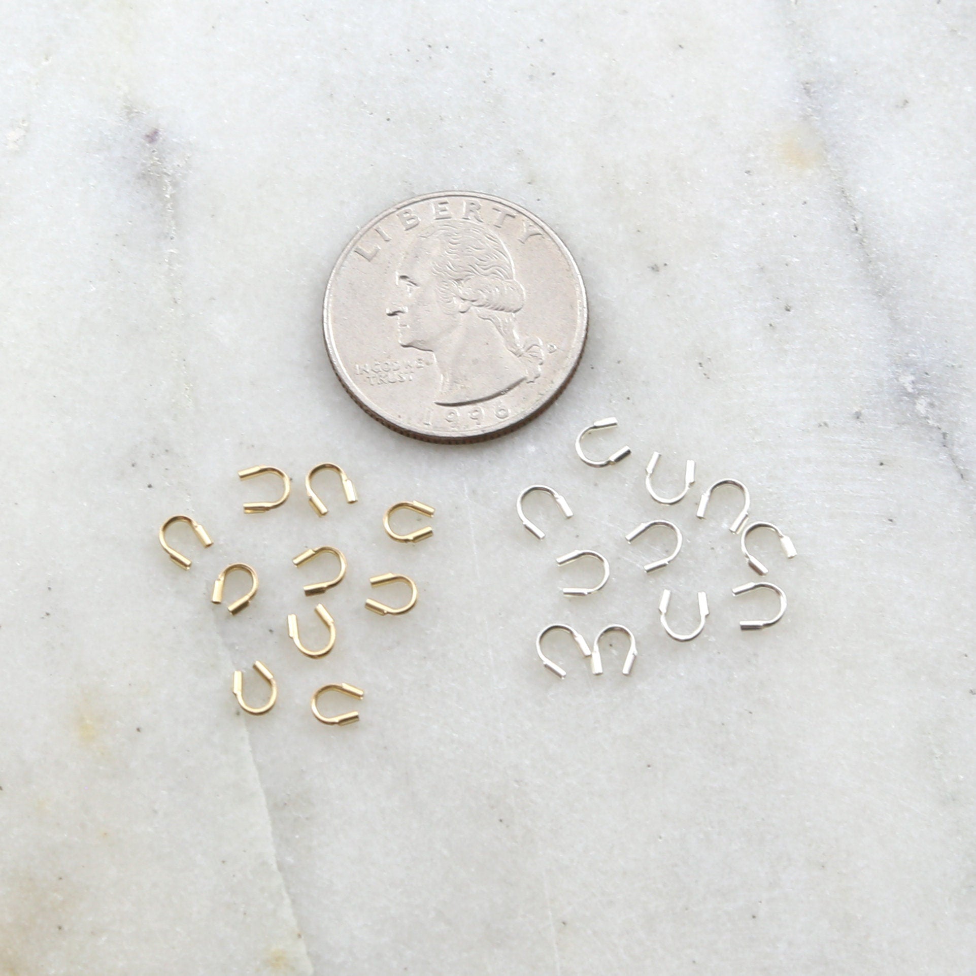 Sterling Silver or 14K Gold Filled Medium Wire Guardian 4mmx4mm (10pc)