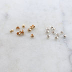 Sterling Silver or 14K Gold Filled Large Crimp Bead Cover 4mm (10pc)