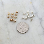 Sterling Silver or 14K Gold Filled Large Crimp Bead Cover 4mm (10pc)