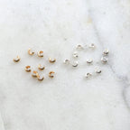 Sterling Silver or 14K Gold Filled Small Crimp Bead Cover 3mm (10pc)