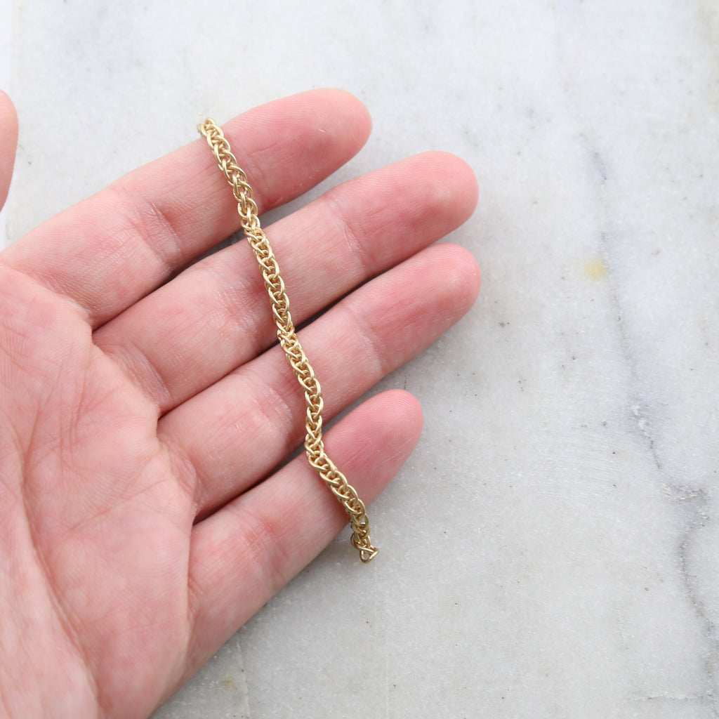 3.5mmx3mm Brass Thick Double Curb Cable Chain in 7 – Sold by the Foot