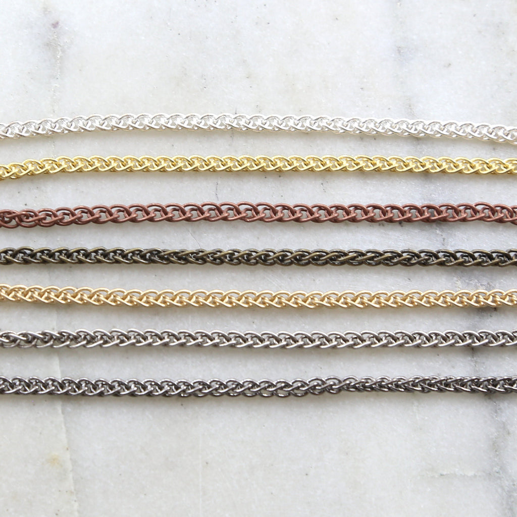 3.5mmx3mm Brass Thick Double Curb Cable Chain in 7 – Sold by the Foot