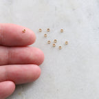 Sterling Silver or 14K Gold Filled Micro Mini Crimp Bead Tube 1mm x 2mm (10pc)