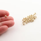 14K Gold Filled 4mm Smooth Seamless Round Spacer Beads (25pc)