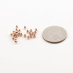 Rose Gold Filled 3mm Smooth Seamless Round Spacer Beads (25pc)