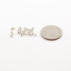 Sterling Silver 2.5mm Smooth Seamless Round Spacer Beads (25pc)