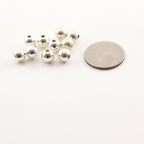 Sterling Silver 8mm Smooth Seamless Round Spacer Beads (10pc)