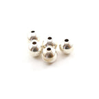 Sterling Silver 10mm Smooth Seamless Round Spacer Beads (5pc)