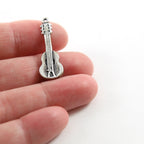 Sterling Silver Guitar Instrument Artist Singer Music Charm Pendant